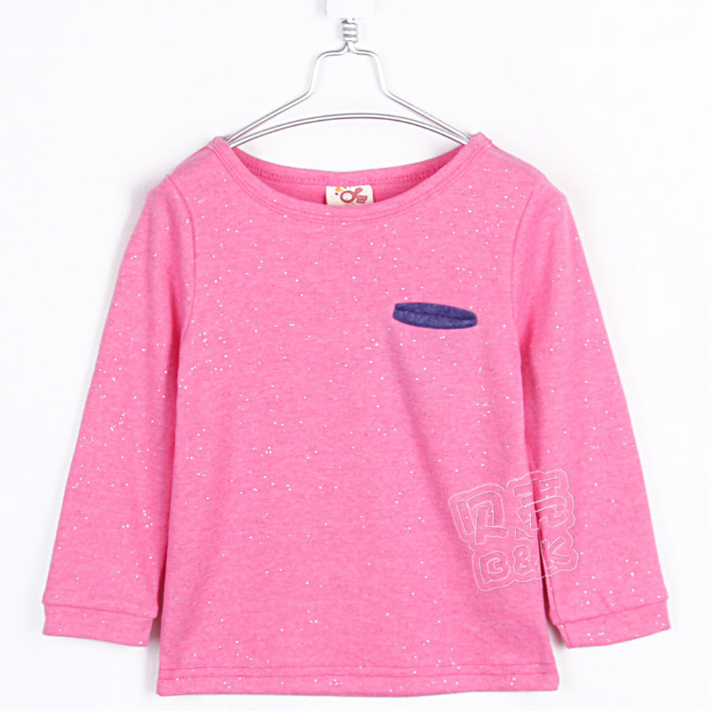 Лонгслив детский с прорезным карманом и блестками