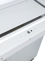 Кухонная вытяжка MACBI MC60TL 1200 м3/ч WHITE с пульт д/управления Белое стекло, полновстраиваемая