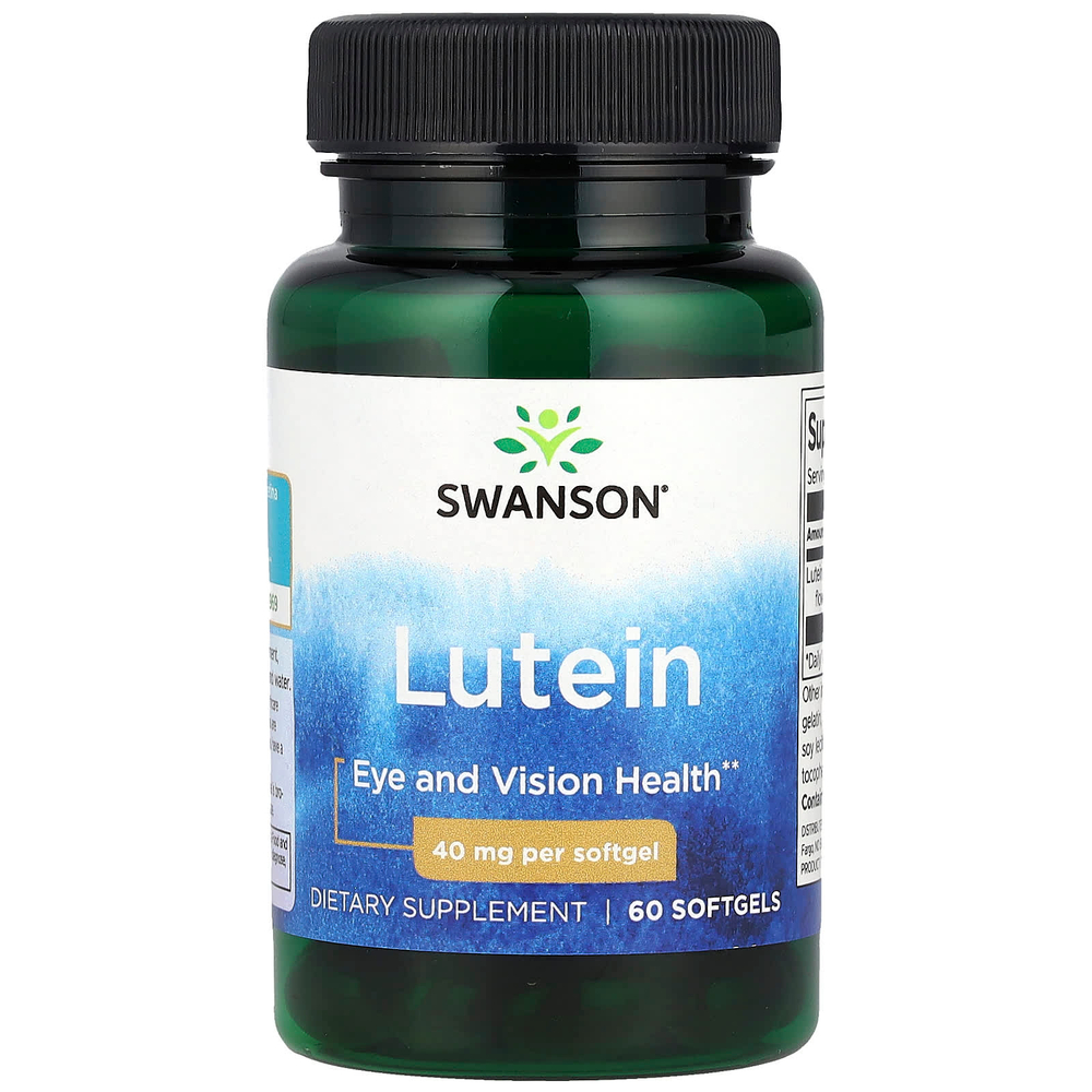 Swanson Vitamins, лютеин, 40 мг, 60 мягких таблеток