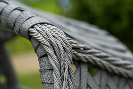 "Капри" подвесное кресло из искусственного ротанга, цвет серый