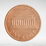 USA, 1 Cent, 1976 - Lincoln Memorial Cent, VF