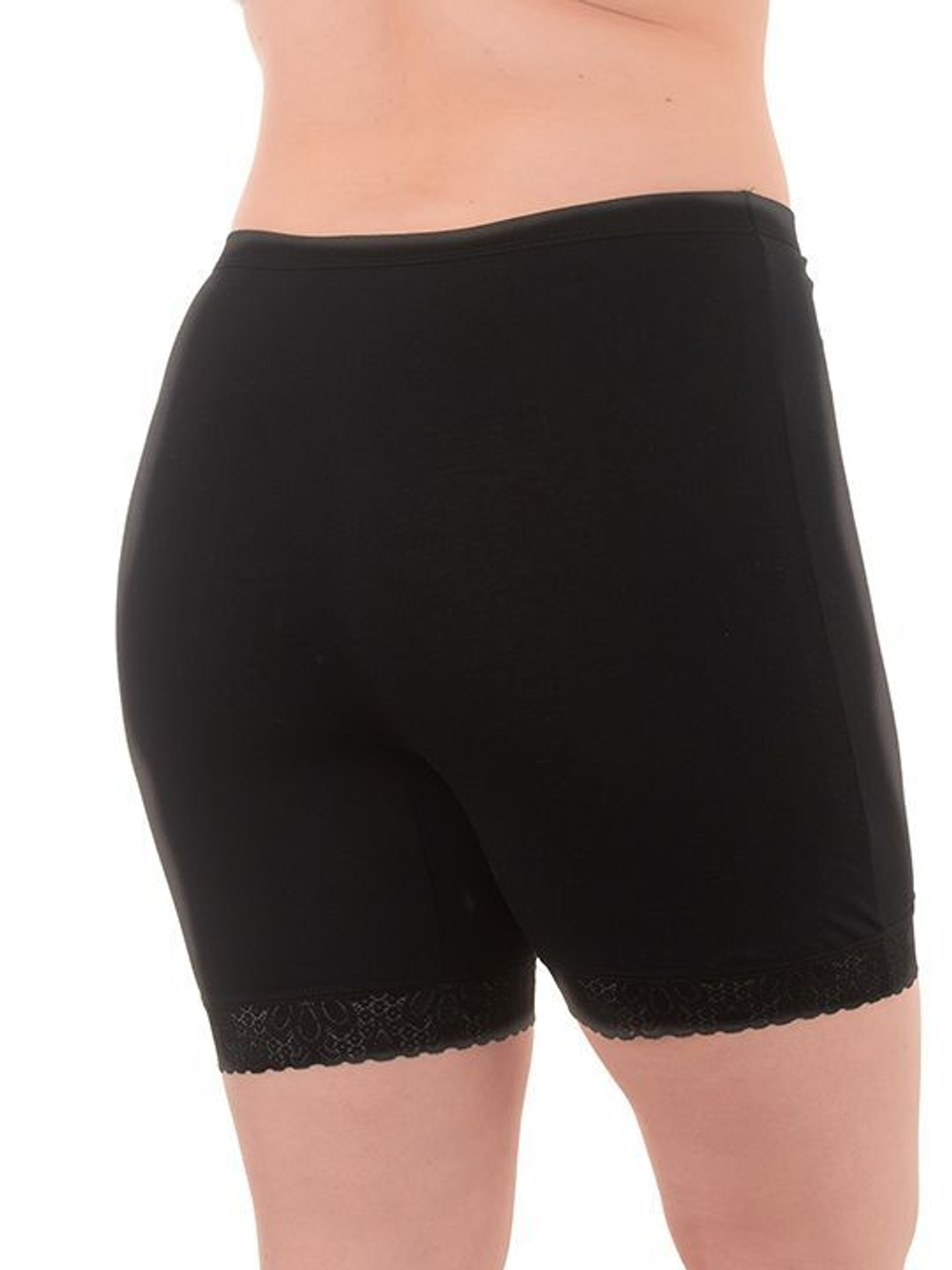 Панталоны из хлопка с эластичным кружевом по ноге (Размер: 4X) (Цвет: грязно-розовый)