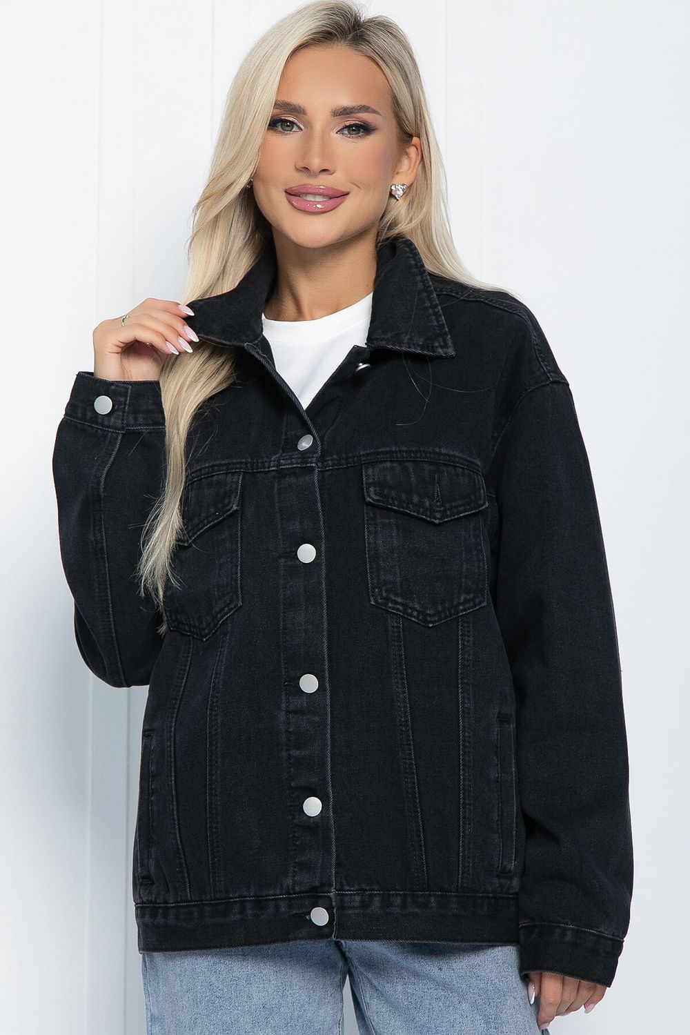 Жакет джинсовый Оклахома (черный) Б11268 LT Collection