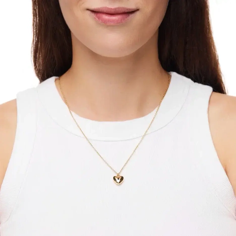 Колье Крест и Сердце – Золото