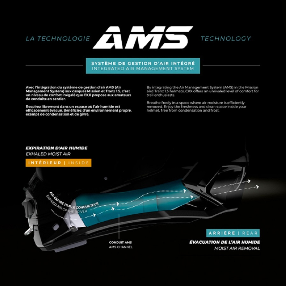 Шлем CKX MISSION AMS EDL SOLID BK MAT 3XL