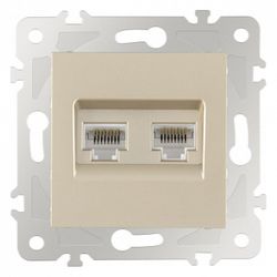 Розетка Ethernet RJ-45 без рамки Arte Milano am-203 203.45-2.shampan