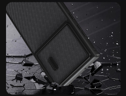 Чехол от Nillkin для Samsung Galaxy S23 Ultra, серия Textured Case S (покрытие нейлонового волокна), полуавтоматическая механизм сдвижной шторки