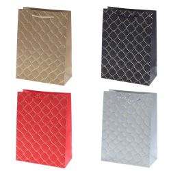 GAEM Пакет подарочный (бумага 210г/м2, блок микс 12шт), L18 W8,5 H24 см, 4в.