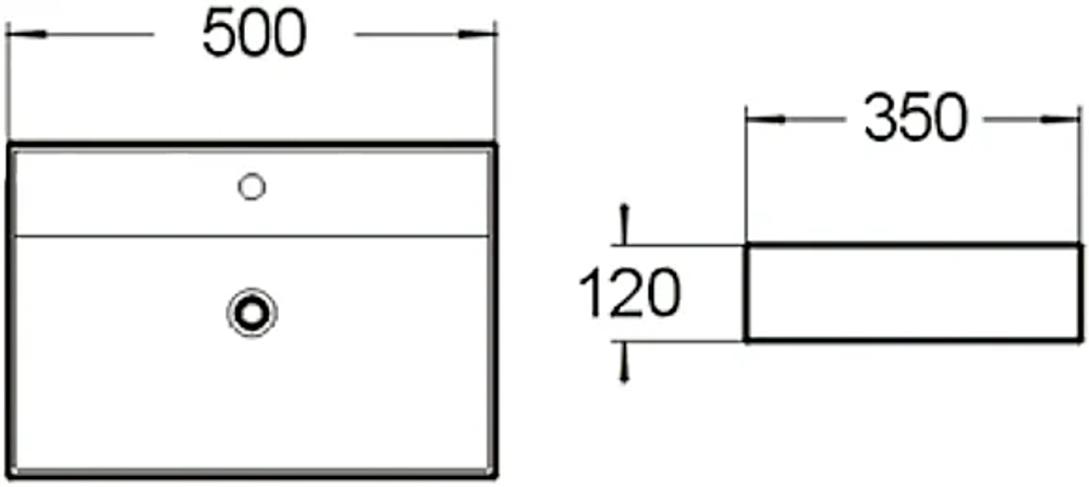Умывальник SantiLine SL-1001 500*350*120