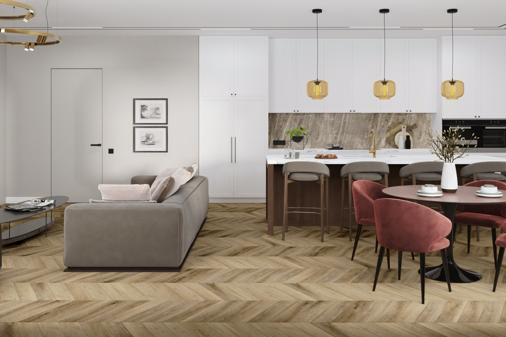 Кварц-винил SPC Damy Floor Chevron SPC 0,75мм 5,2 мм АМБУАЗ 1.676 м2