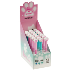 Ручка шариковая автоматическая MESHU "Spinner Paw" синяя, 0,7мм, корпус ассорти MS_65544