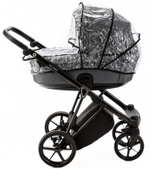 Детская коляска Adamex Belissa 3 в 1 B-PS34 (Т.СЕР.ТК+ГРАФИТ ПЕРЛ.ПЕРФ.КОЖА)