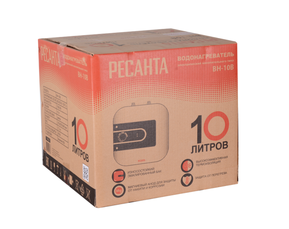 Водонагреватель накопительный ВН-10В Ресанта