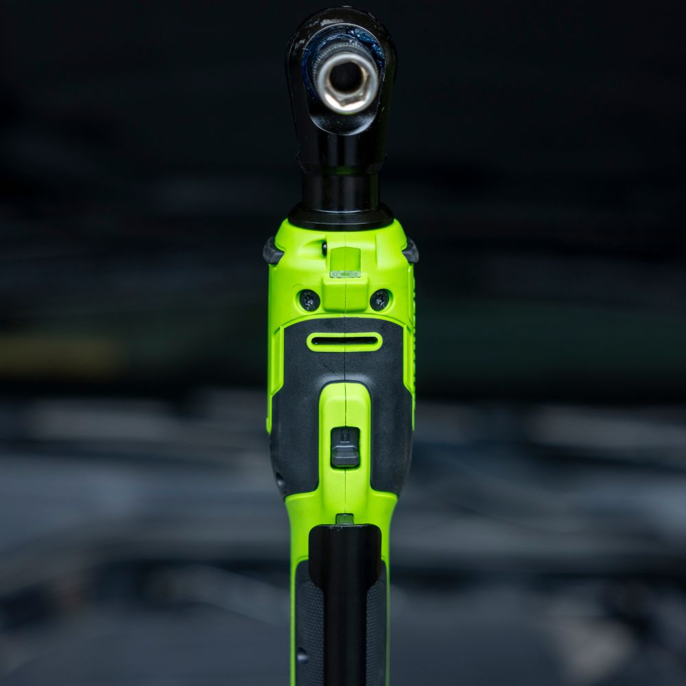 Гайковерт-трещотка акк. Greenworks GD24RW, 24V,б/щет,0-250об/мин, 1/2", 80Нм, 70 мм, без АКБ и ЗУ, сумка (3804007)