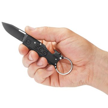 Складной нож SOG, KT1003 KeyTron Blackout c клинком из стали 5Cr15MoV, рукоять Stainless Steel