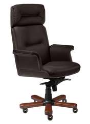 Кресло для руководителя STEEL NOTABLE A темно-коричневая кожа