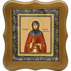 Агафия Никомидийская Преподобномученица, игумения. Икона на холсте.