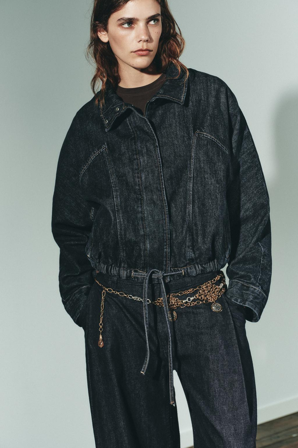 ZARA МЕТАЛЛИЧЕСКИЙ РЕМЕНЬ С РОМБАМИ И МЕДАЛЬОНАМИ, ЗОЛОТОЙ/СЕРЕБРЯНЫЙ