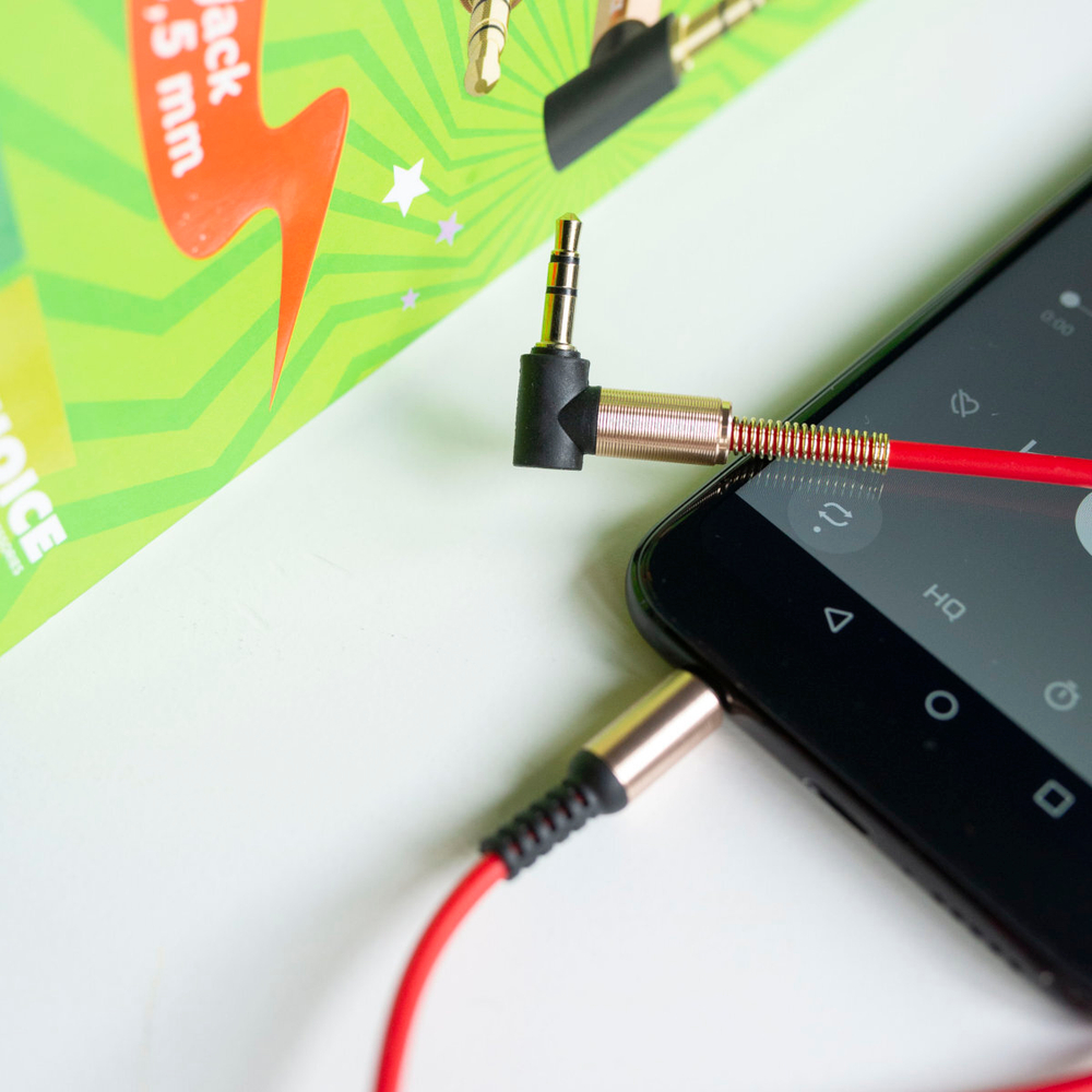 AUX cable 1m 3.5/3.5 More choice UK11 red