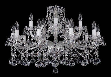Подвесная люстра Bohemia Ivele Crystal 1413 1413/10_5/300/Ni/Balls
