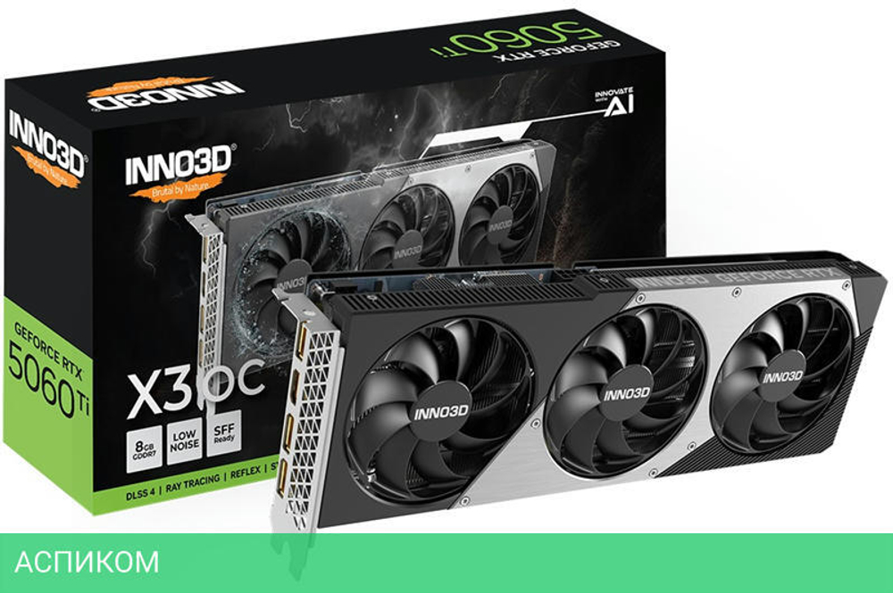 Видеокарта Inno3D RTX 5060 Ti X3 OC 8Gb D7 (N506T3-08D7X-193075L)