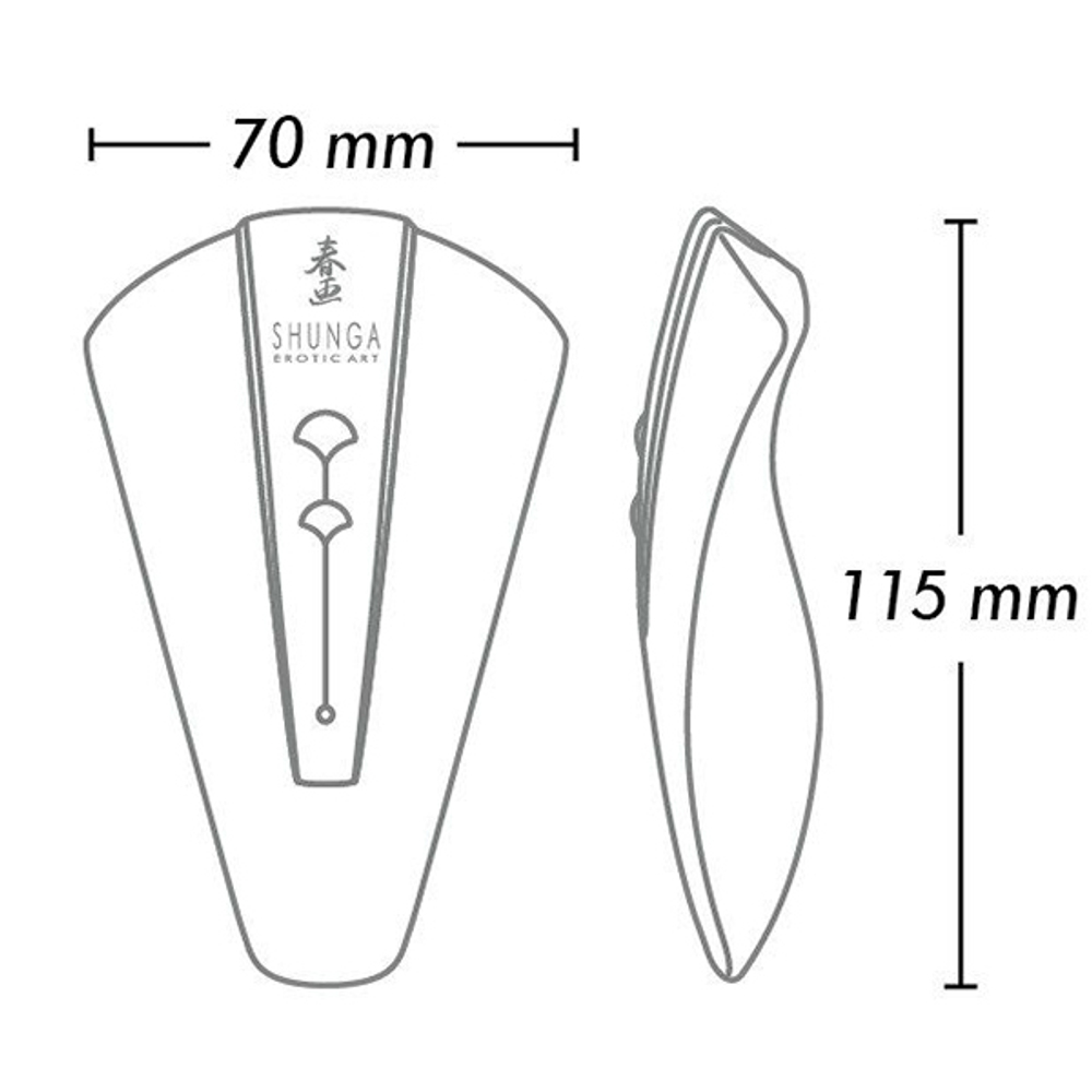 Черный клиторальный вибростимулятор 11,5см Shunga OBI SH-OBI-104