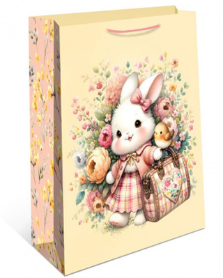 Сумка лам.11*14*6см Школьница зайка 1 шт