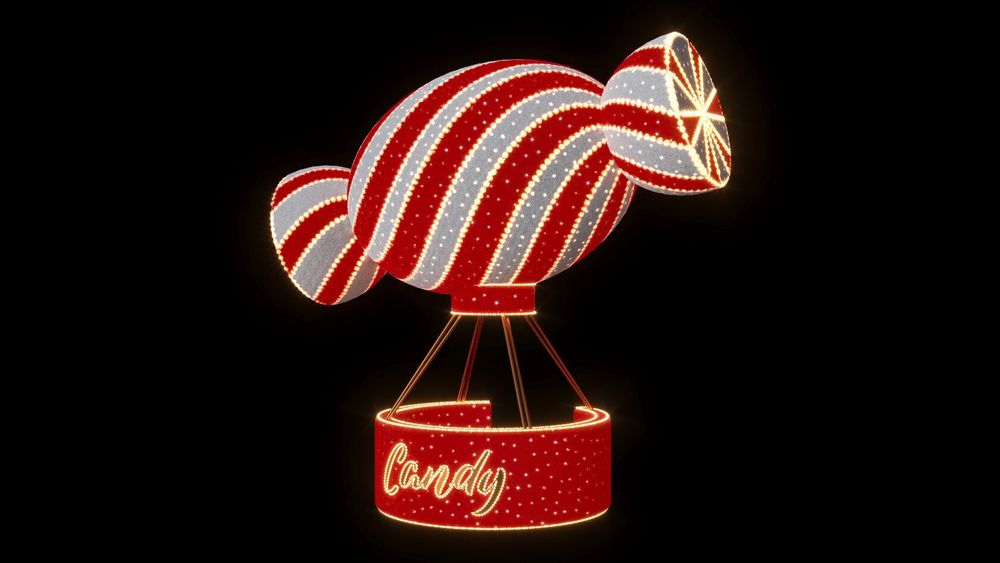 светодиодный шар воздушный "Конфета"