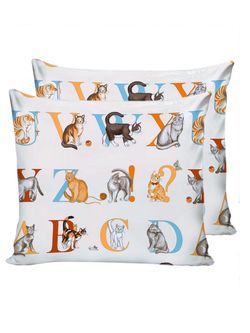 Наволочка комплект 2шт поплин Сказка "ABC" 70x70 см на молнии