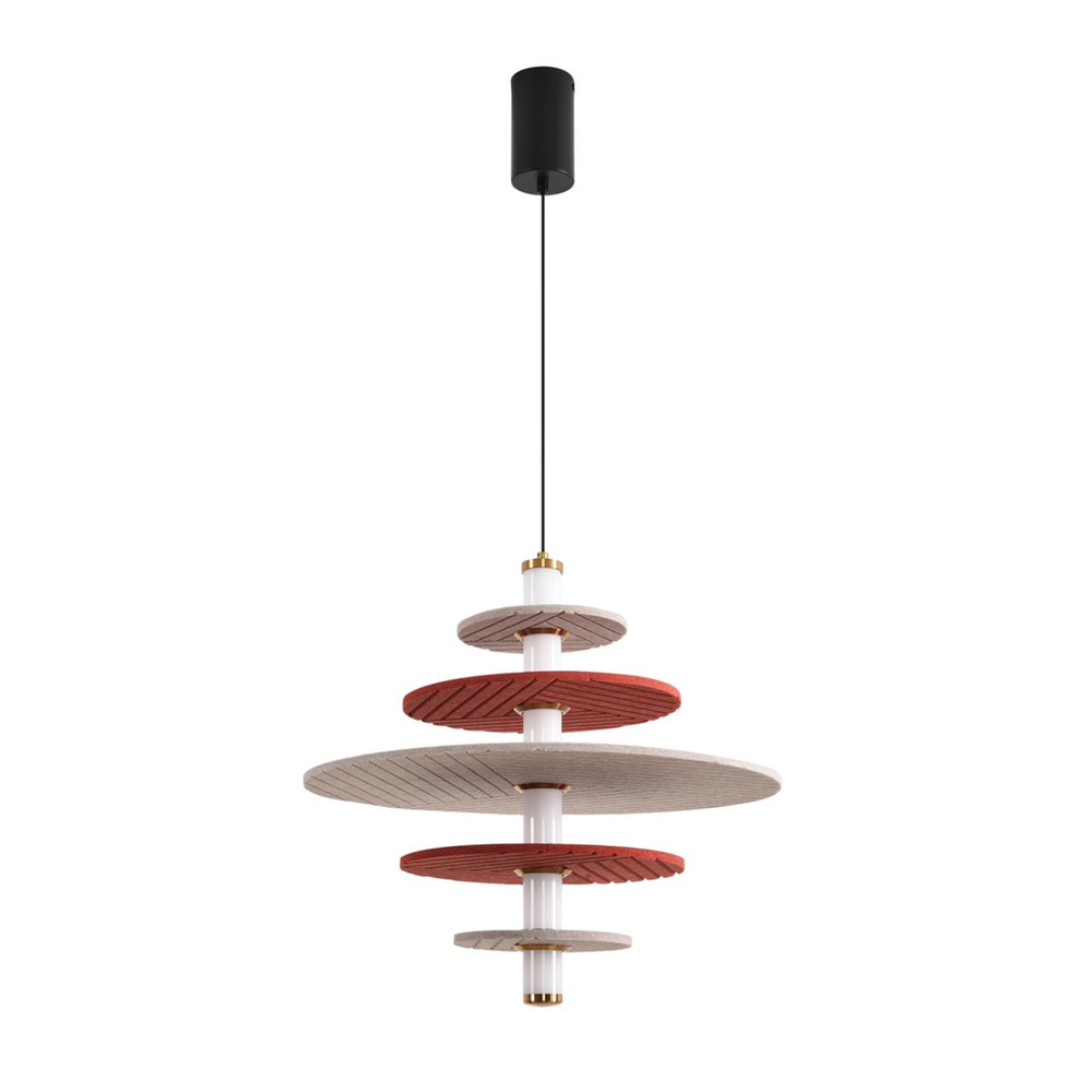 8296/14AL LEDIO LN26 365 черный/бежевый/бурый, металл/фетр/акрил Подвес LED 14W 3000K 220V FELTA