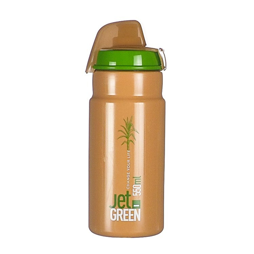 Фляга Elite, 550 мл JET GREEN PLUS, коричневый,  с крышкой EL0201102