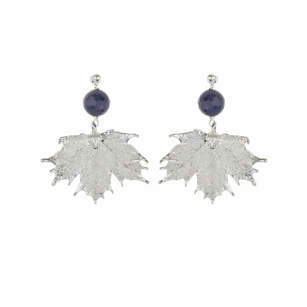 Серьги листья Ester Bijoux Канадский Клён OR904/40-S BW