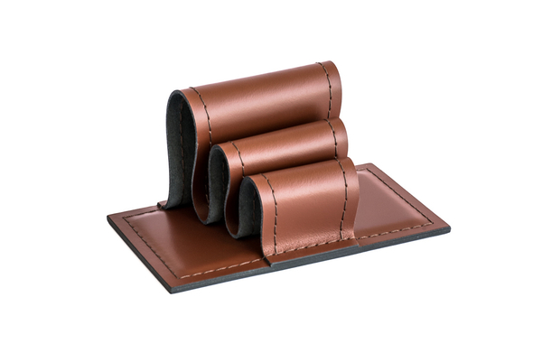 Визитница-холдер кожаная цвет каштан