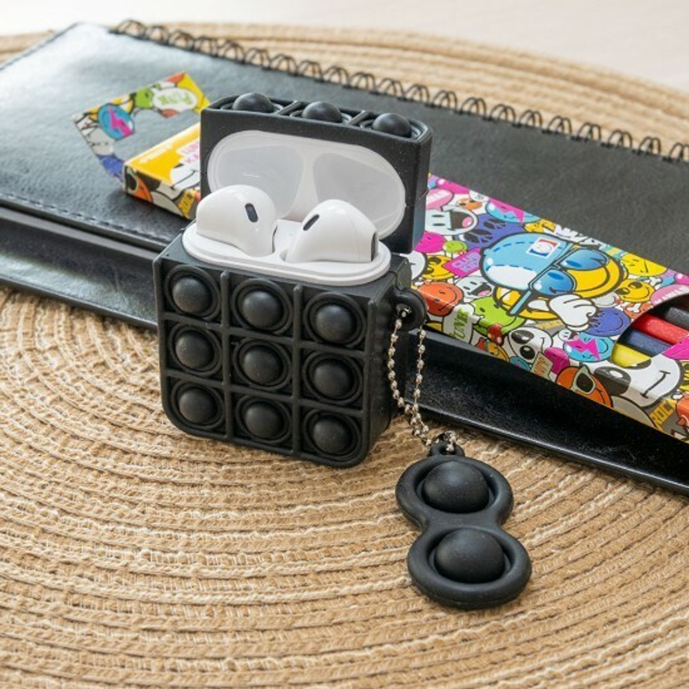 Силиконовый чехол для AirPods Pop it, 012635 Синий