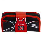 Пенал - косметичка Alingar, ПВХ, молния, боковой карман, съёмная косметичка, липучка,195 х 80 мм, "Sporter 23", микс (син/оранж, фиол/желт, черн/крас)