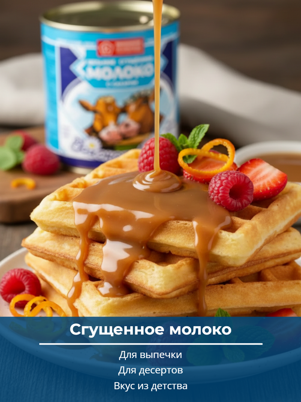 Молоко сгущенное вареное жир. 8,5% ГОСТ ж/б "Волоконовское" 950 гр