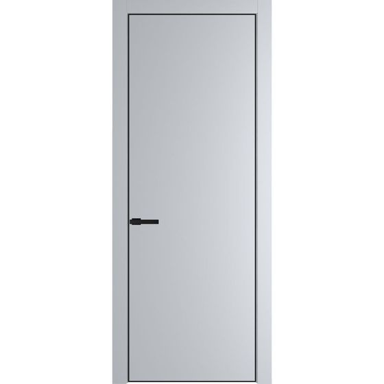 Фото межкомнатной двери эмаль Profil Doors 1PE лайт грей глухая кромка чёрная