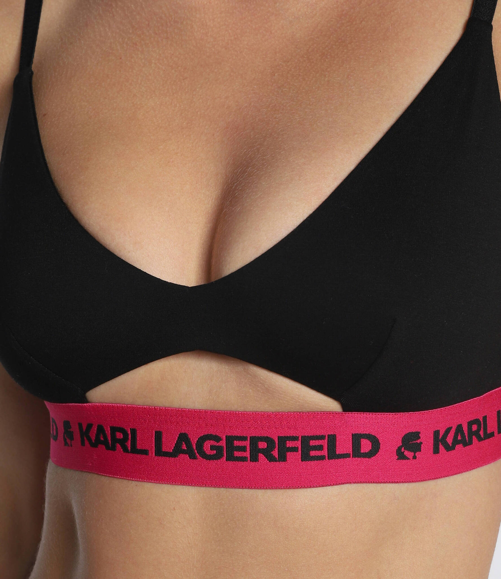 бюстгальтер peephole logo Karl Lagerfeld - черный(211W2101)