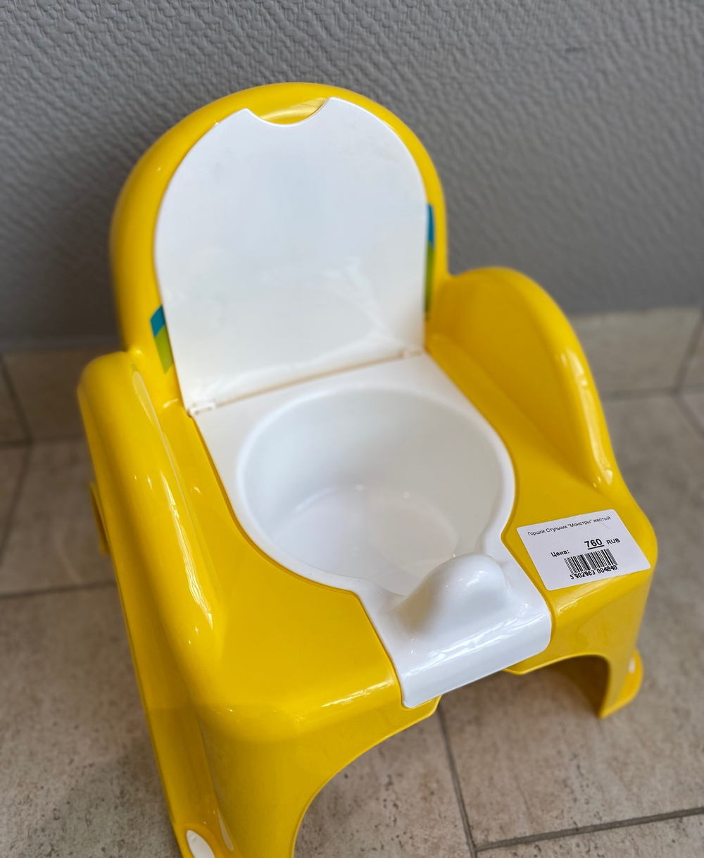 Горшок Стульчик музыкальный "Монстры" желтый