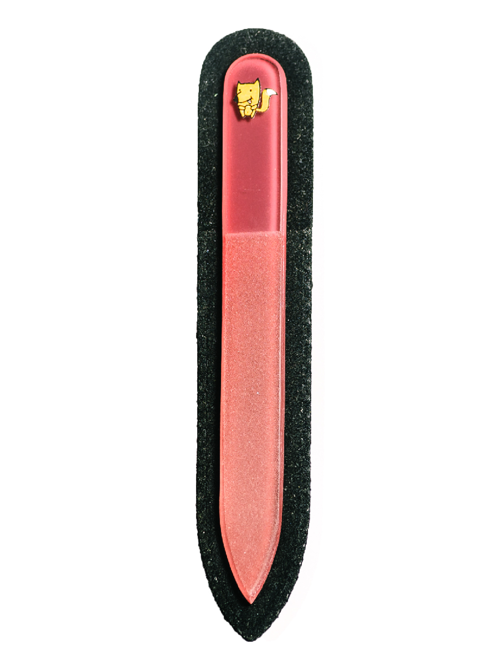 Chili Пилочка для ногтей, хрусталь, красная, Лиса, 90 мм