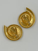 Серьги с чёрной эмалью Monet