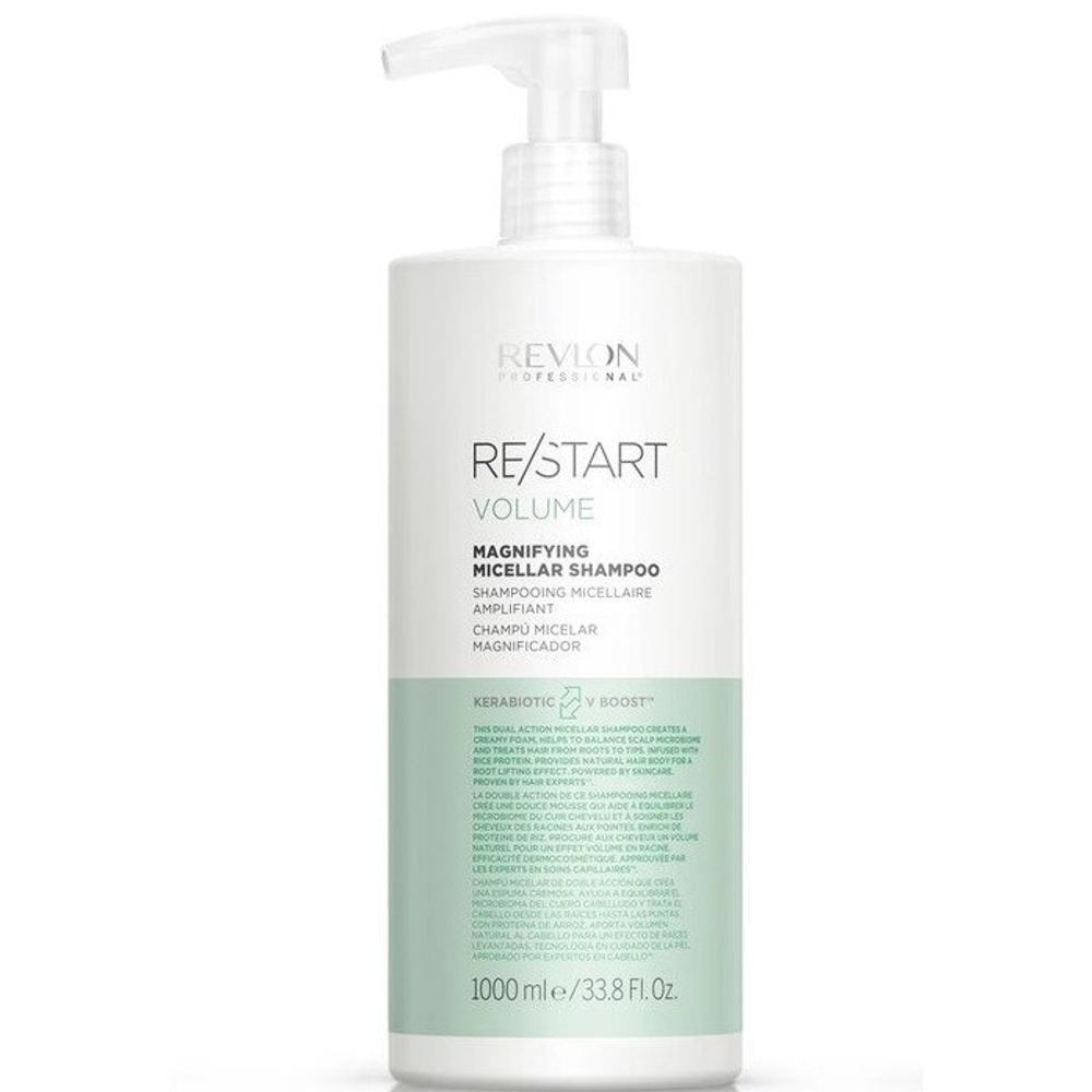 Мицеллярный шампунь для тонких волос Revlon Professional Restart Volume Magnifying Micellar Shampoo 1000 мл