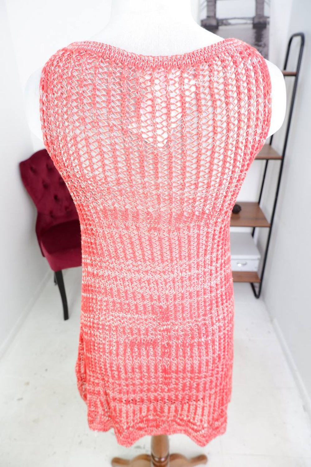 Платье вязаное летнее, визуально на 46 размер