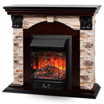 Каминокомплект Real Flame Dublin Rock AO с очагом Majestic Lux Black (без пульта)