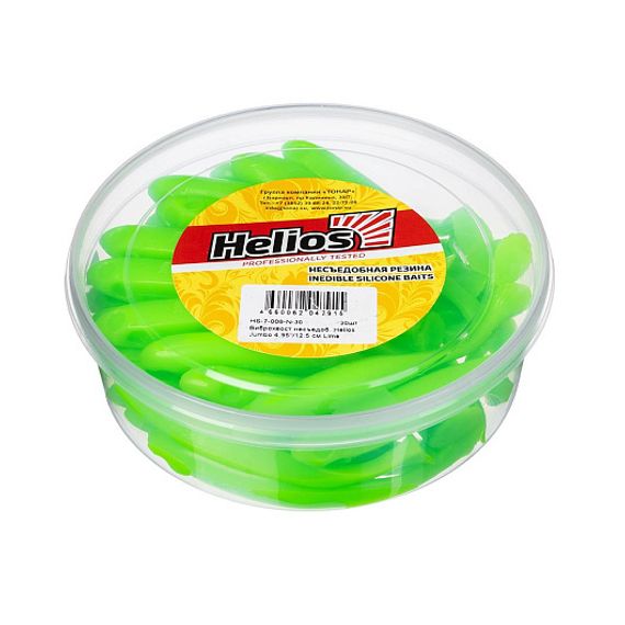 Виброхвост несъедоб. Jumbo 4,95&#39;/12.5 см Lime 30шт. (HS-7-008-N-30) Helios