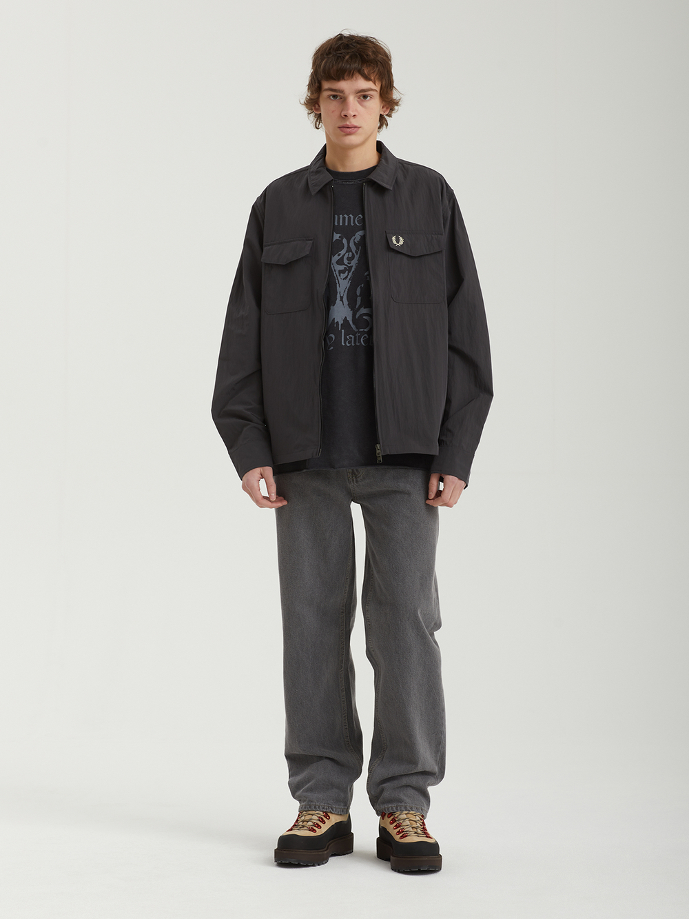 Мужская Рубашка Zip Through