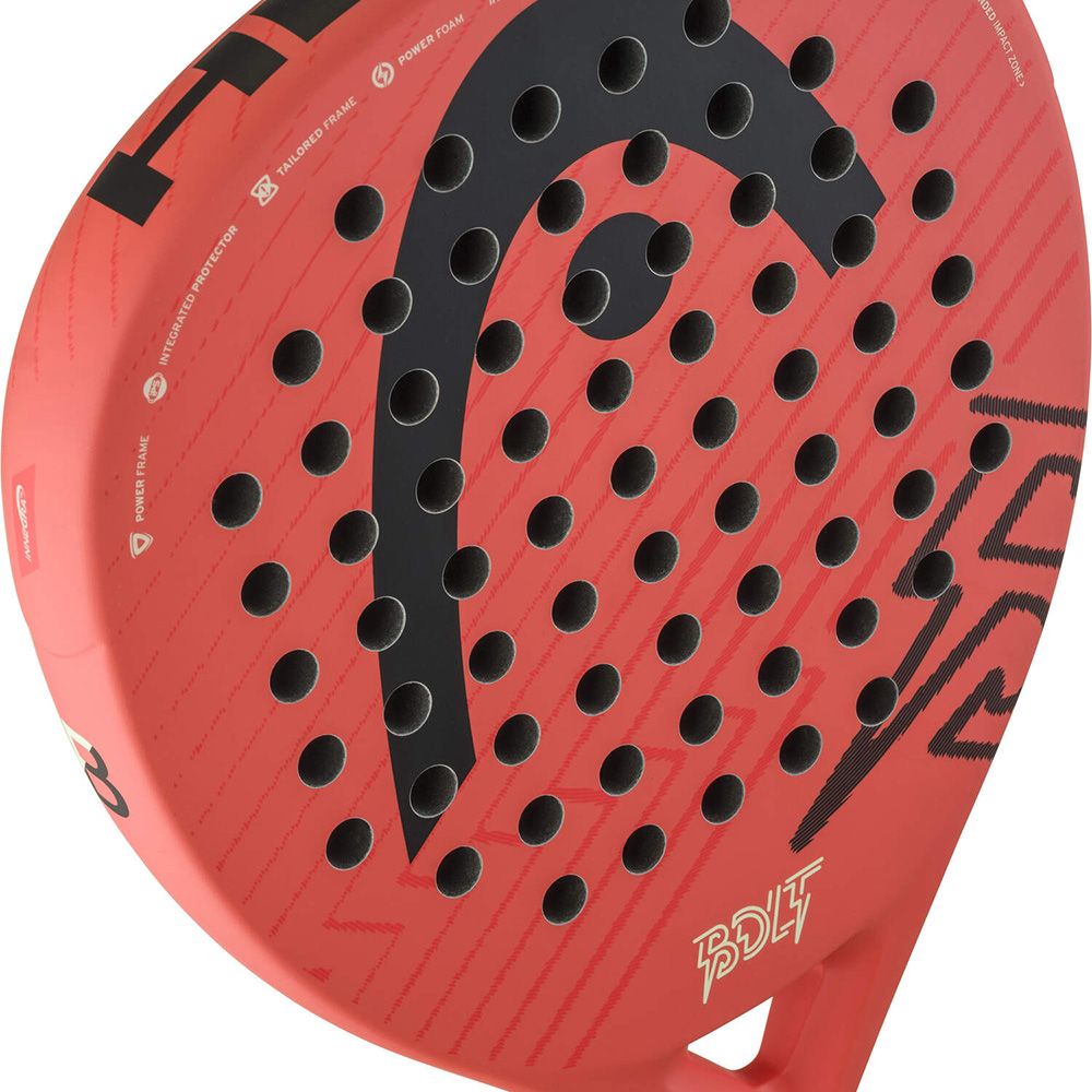 Ракетка для падела HEAD Bolt 2026, 226206, для начинающих, стекловолокно, красно-черный