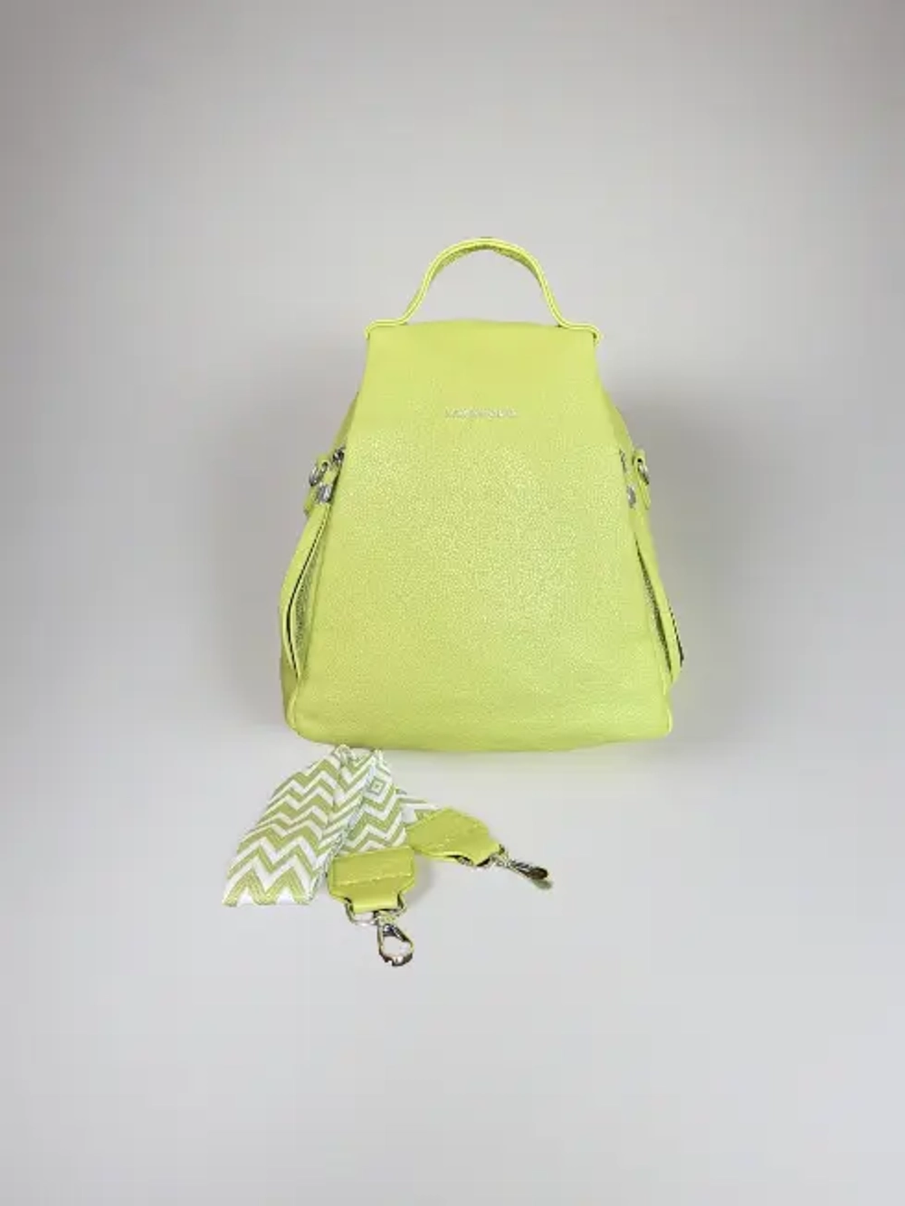 Рюкзак-сумка женская из экокожи жёлтая QOZA