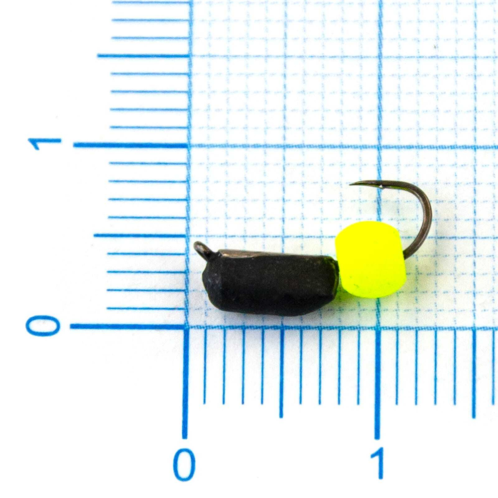 Мормышка Владимирская 206 "Гвоздик с шариком неон", с коронкой, 3мм, 0.8гр (15шт/уп)