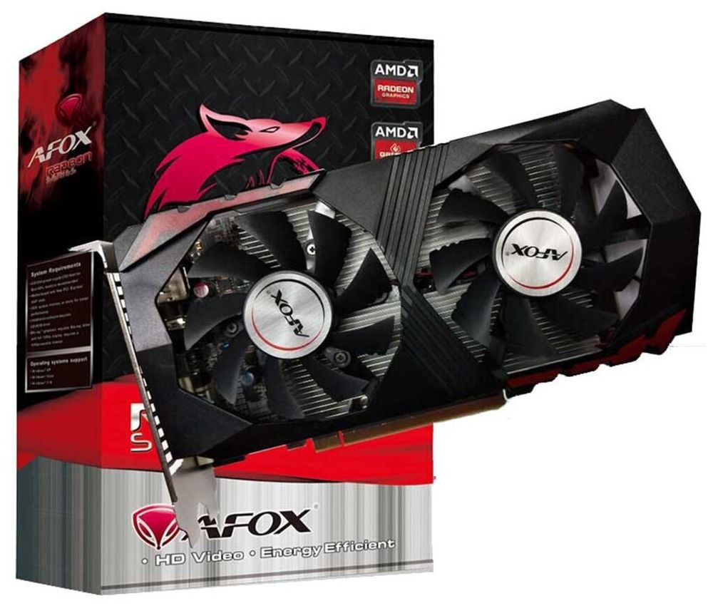 Видеокарта AFOX AMD Radeon RX 560, 4Гб GDDR5, 128 бит, Retail (AFRX560-4096D5H4-V2)